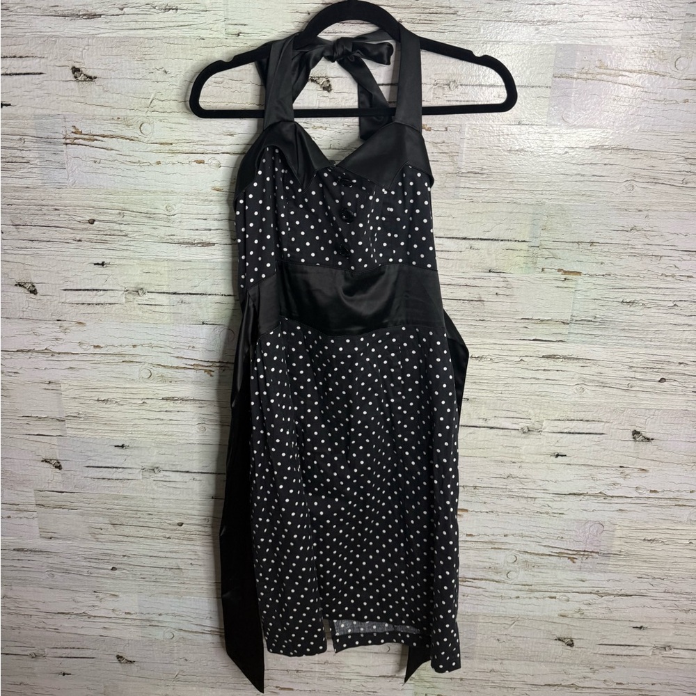 Hearts&Roses Black Polkadot Dress